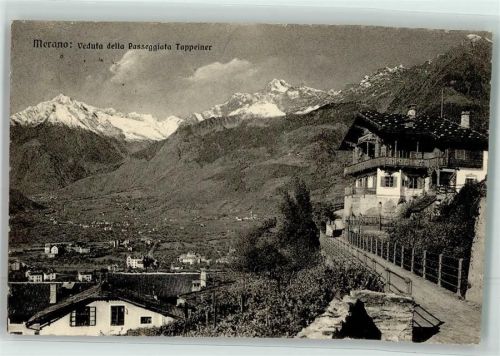 Meran 1928 Veduta della Passegiata Tappeiner