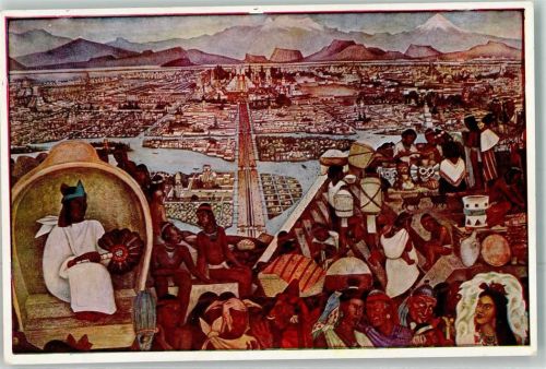 Mexiko City Palacio Nacional City Center of Tenochtitlan sign. Diego Riverg