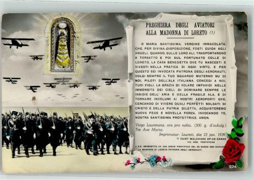 Torino 1939 Fluggeräte Uniform Fliegergebet Madonna di Loreto Ort lt. Verlag