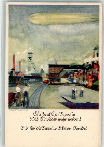 Zeppelin Eckener Spende sign. Amtsberg Otto