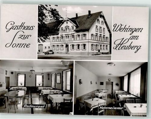 78564 W7209 Wehingen , Württ Foto AK Gasthaus zur Sonne