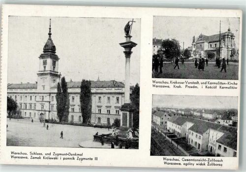 Warschau Schloss Zygmunt Denkmal Karmeliten Kirche