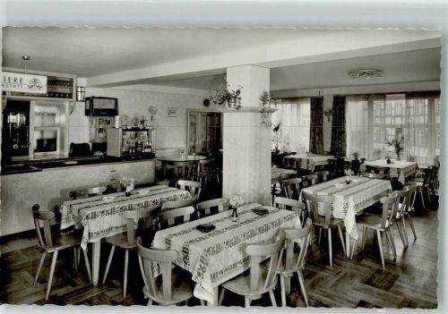 76596 W7564 Bermersbach , Murgtal Foto AK Gasthaus Pension zur Badener Höhe Gaststube