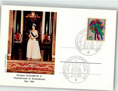Königin Elizabeth II Staatsbesuch in Deutschland München 21.5.1965 Politik