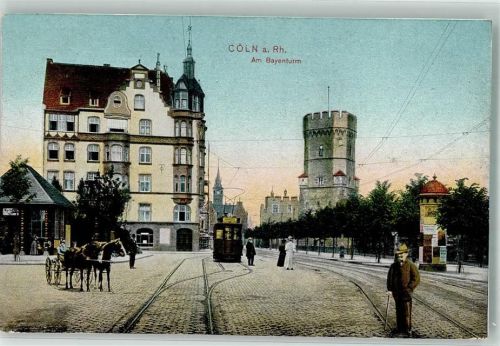 Köln Ehrenfeld 401 Am Bayenturm Straßenbahn Litfaßsäule