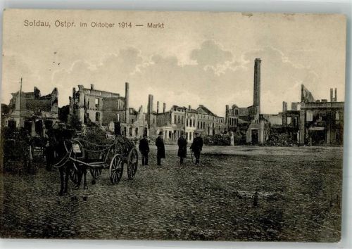 Soldau 1914 Marktplatz Feldpost WK I Nr. 71