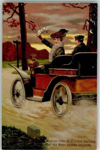 1908 Lithographie Hutmode PBF Serie 7774