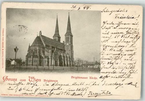 1200 Wien 20. Bezirk, Brigittenau 1899 Gebrauchsspuren Kirche