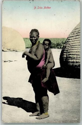 Durban 1910 Tracht Frau mit Kind