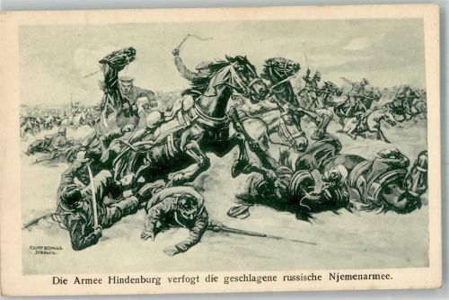 1915 Verlag K. Voegels Nr. 41 WK I Armee Hindenburg sign. Curt Schulz Kavallerie