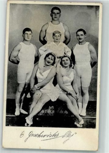 6 Geschwister Stey Zirkus Nordische Kunstanstalt Ernst Schmidt Lübeck Artist