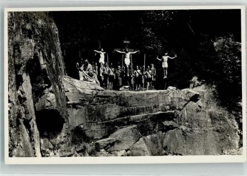 09427 O9373 Ehrenfriedersdorf Foto AK Passionsspiele