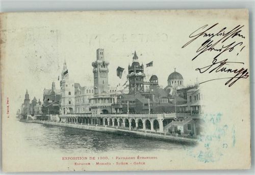 Monaco 1900 Ausstellung 1900 Pavillon Spanien Monaco Griechenland
