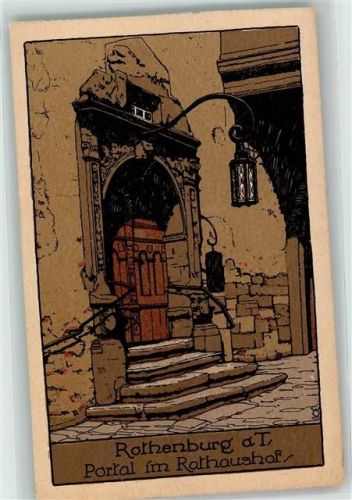 Rothenburg Portal im Rathaushof AK