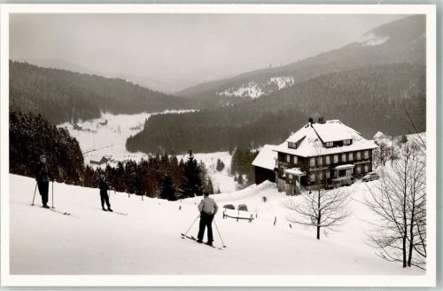 Hundsbach Winter Gasthaus u. Pension zur schönen Aussicht VW Käfer