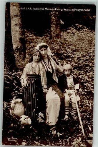 1916 Principesa Maria cu Printul Nicolae si Printesa Maria