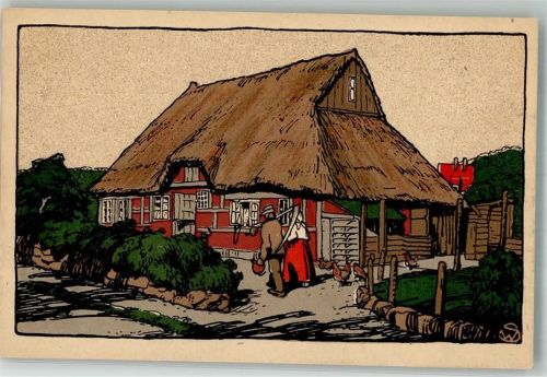 Bauernhäuser Schleswig Hostein Kunstverlag Kumm Gebr. Nr. 4298