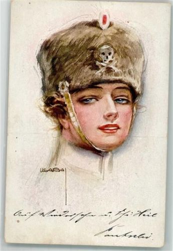 sign. Usabal Lius Frau PFB No. 3796/6 Glamour 1915 Künstlerkarte