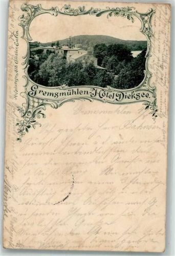 Malente-Gremsmühlen 1897 Hotel Dieksee