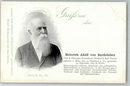Heinrich Adolf v. Bardeleben d. Jahrundert Serie E. No. 187 Esser`s Seifenpulver m.d. Löwen