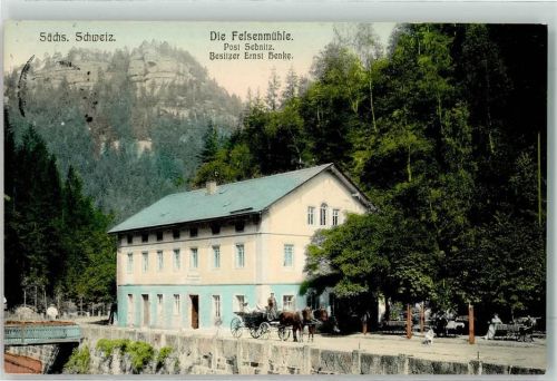 Sebnitz 1907 Gasthaus Felsenmühle
