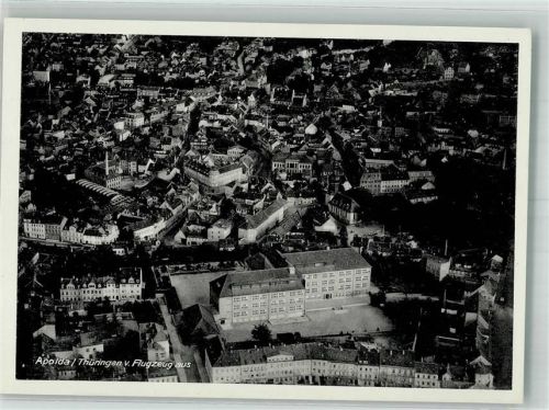 Apolda 1942 Fliegeraufnahme des Ortes mit Gymnasium Bergschule