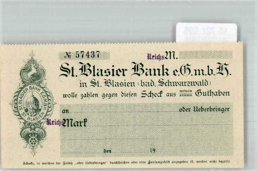 St. Blasien Scheck