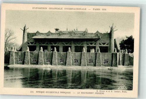Paris Architekten G. Olivier et J. G. Lambert Exposition Coloniale Internationale 1931 Nr 511 Afrique Occidentale Francaise Le Restaurant Indigene