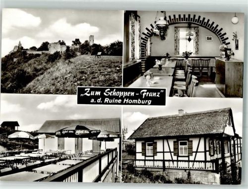 97780 W8781 Gössenheim - Gasthaus Zum Schoppen-Franz Ruine Homburg