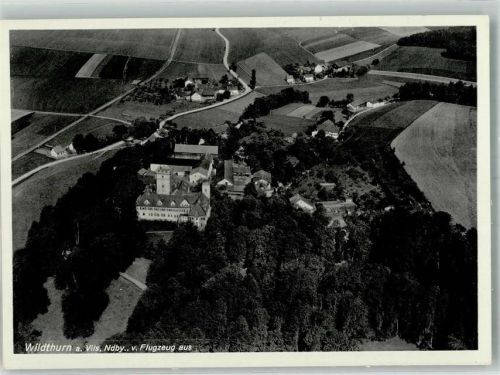 Wildthurn 1939 Fliegeraufnahme des Ortes mit Schloss Wildthurn
