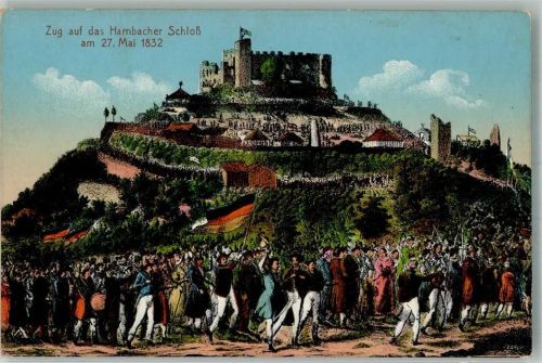 Hambach Zug auf das Hambacher Schloß 27. Mai 1832