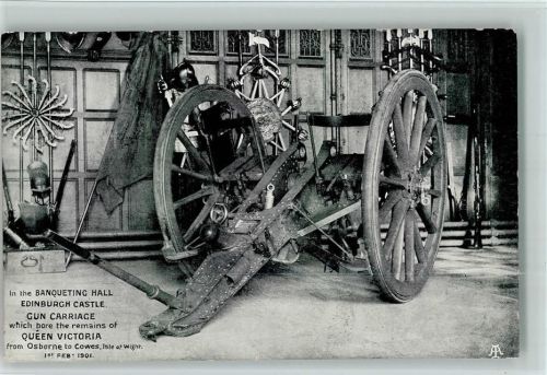 Edinburgh Castle - Gun Carriage ca 1925 AK Burgen