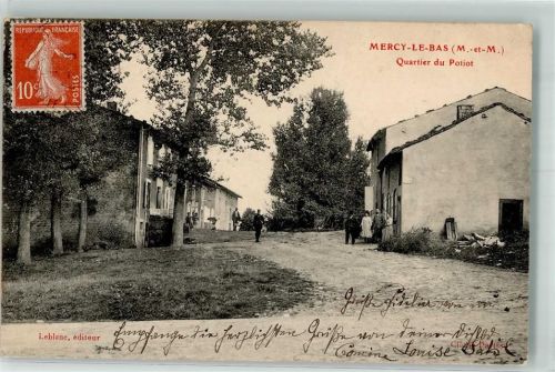 Mercy-le-Bas 1911 Pension Qaurtier du Potiot