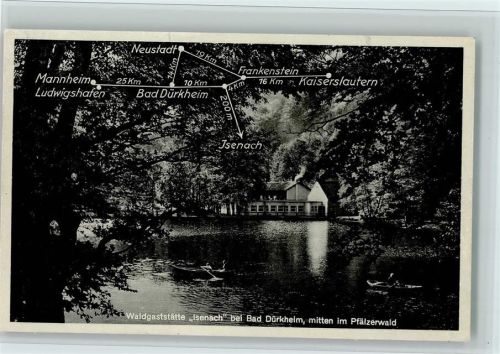 Bad Dürkheim Waldgaststätte Isenach Weiher Ruderboote