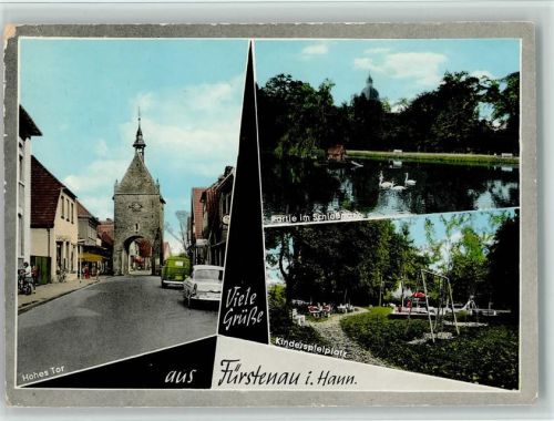 Fürstenau Hohes Tor Partie am Schloß Kinderspielplatz
