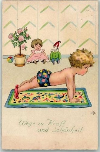 1928 Kinder Turnen Puppen Meissner u. Buch