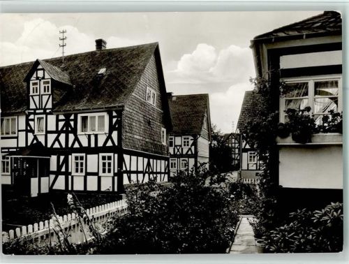 Holzhausen Blick in die Färberstraße Fachwerkhäuser