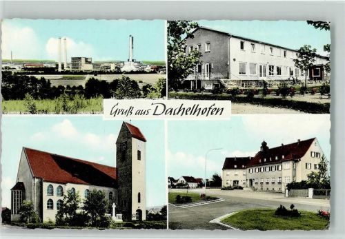 Dachelhofen Ortsansichten Kirche Fabrik 4-Bildaufnahme