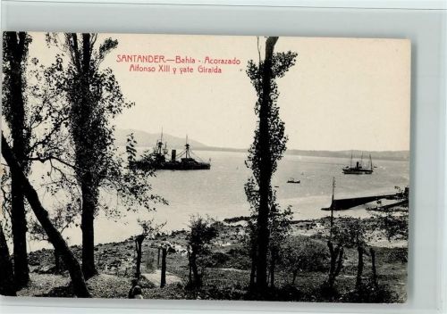 Santander Schlachtschiff Alfonso XIII und Giralda Strand