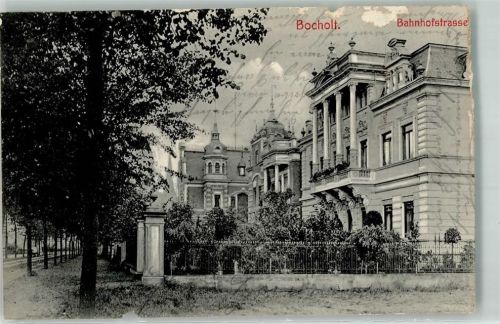 Bocholt 1907 Bahnhofstrasse beschädigt