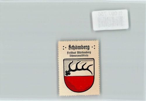 Schömberg Vignette Wappen Kaffee Hag ca 1920-1940