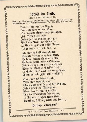 Trost im Leid - Kröger Musikverlag , christliches