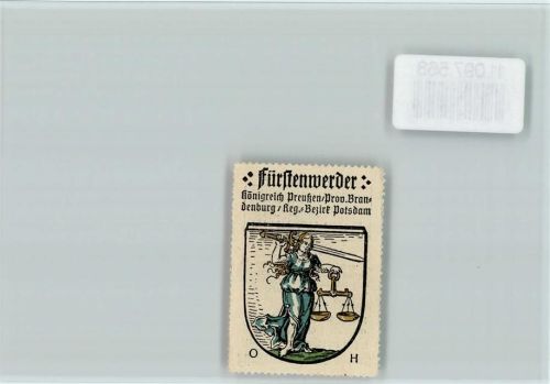 Fürstenwerder Vignette Wappen Kaffee Hag ca 1920-1940