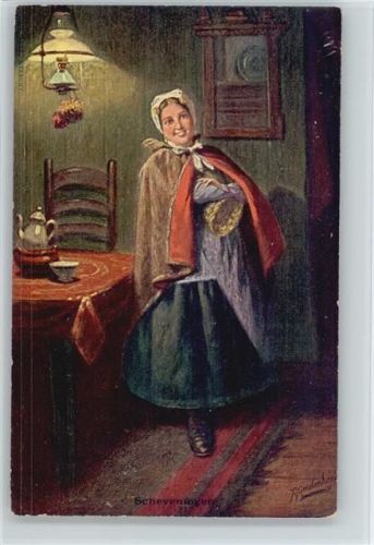 Scheveningen - Trachten - Wohnstube - ca 1900 AK