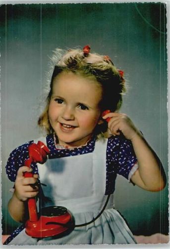 Mädchen mit Telefon - 1955 AK