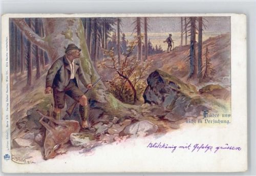 Serie XIV "Unser Gebet" Jäger Jagd - Führe uns nicht in Versuchung