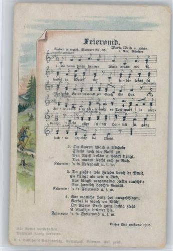 Feieromd - erzgeb. Mundart No 36 AK