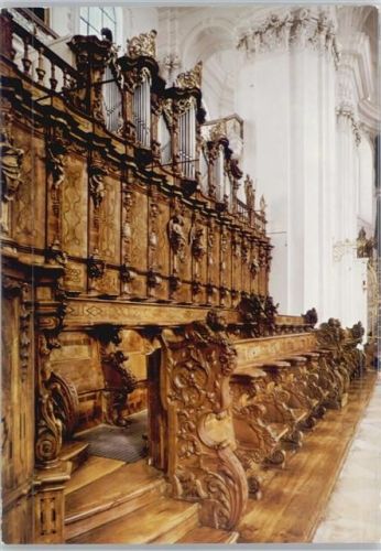 Basilika Weingarten Württ. Chorgestühl von Feichtmayer 1720-1724 AK