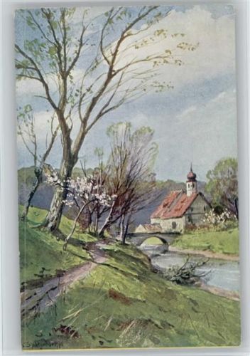 Verlag HSM Serie 60 - ca 1900 Landschaft Kirche