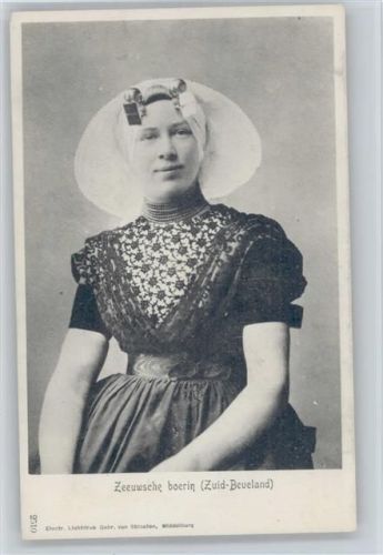 1900 Zeeuwsche boerin Zuid beveland - Niederlande